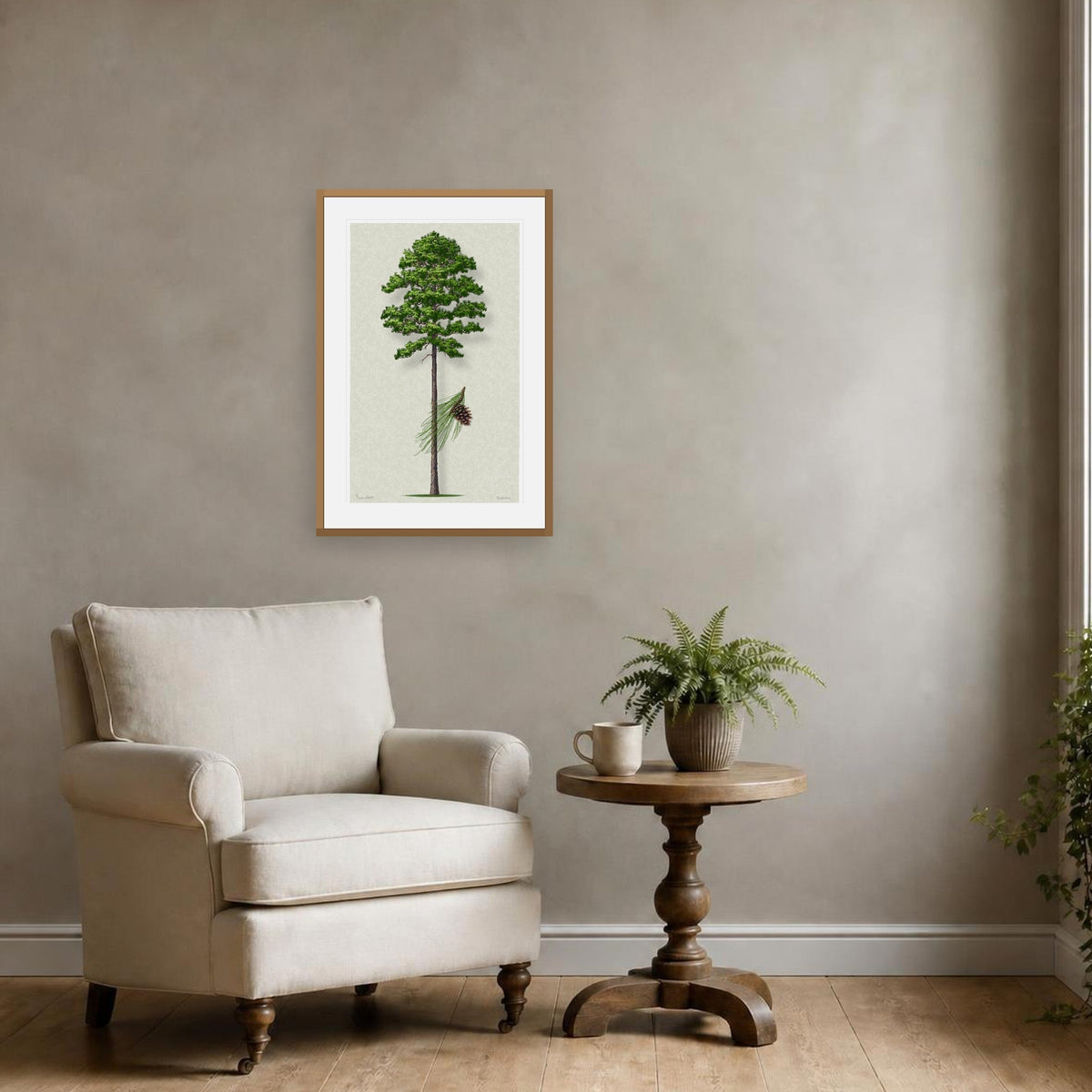 Slash Pine Signature print framed on a wall